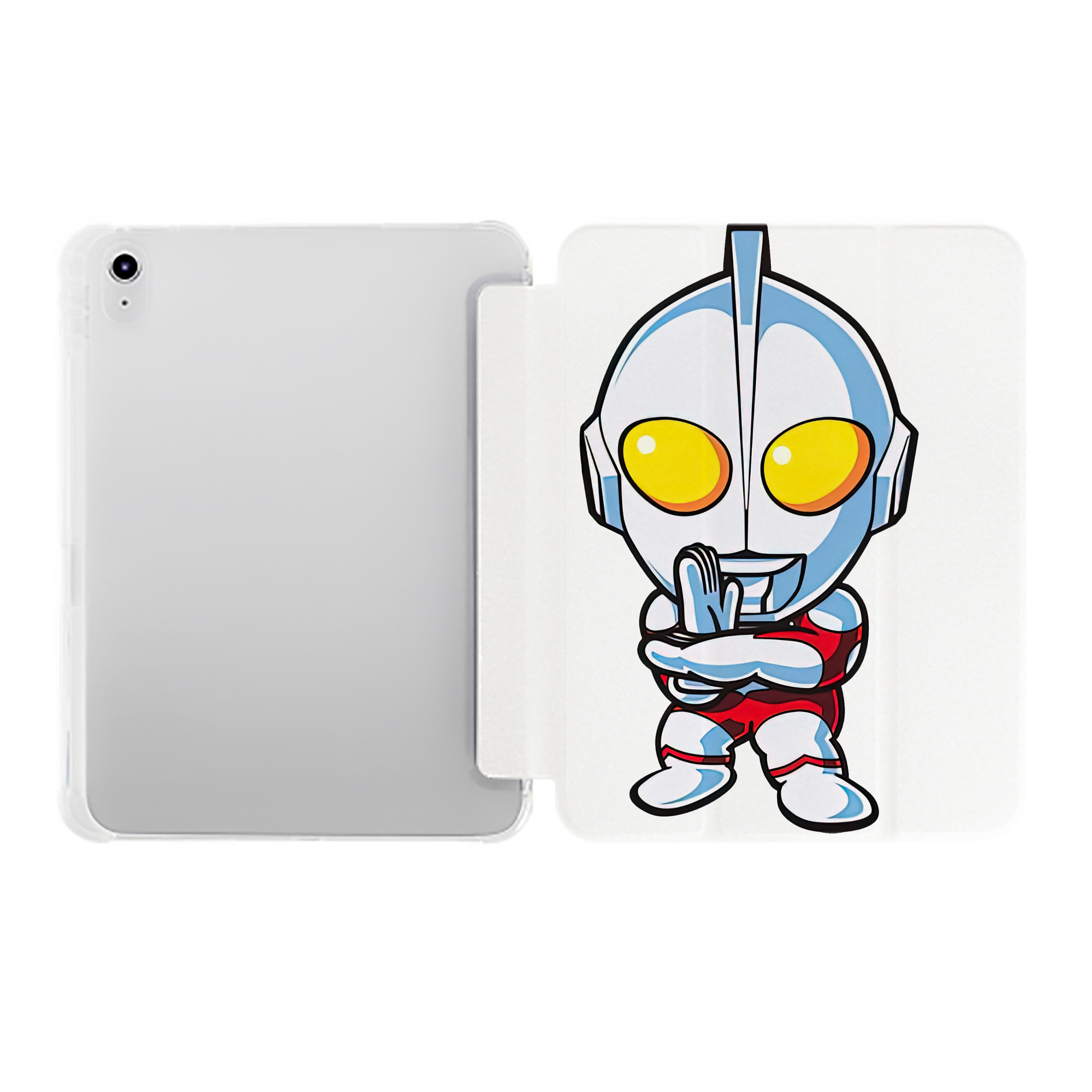 （画像用） ウルトラマン Ultraman IPad ケース ペン収納付き 三つ折りスタンド PUレザー×シリコン 対応機種9.5/10.5/10.9インチ